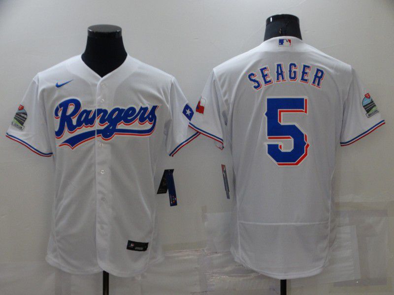 Men Texas Rangers #5 Seager White Elite Nike 2022 MLB Jersey->atlanta braves->MLB Jersey